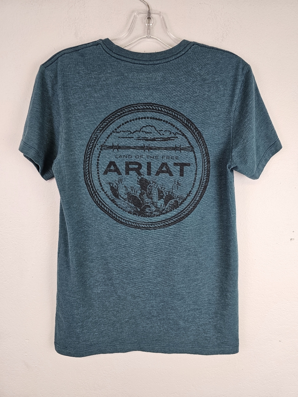 Ariat Mens Green T-Shirt Short Sleeve Sz Small EUC